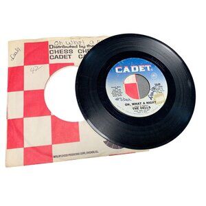 The Dells 45 RPM Vinyl Record "Oh What A Night" / "Believe Me" Cadet 5548 1969